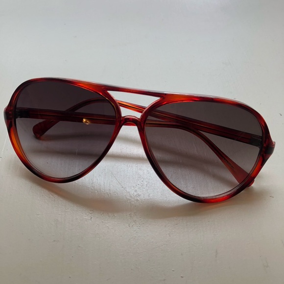 Bonneau Accessories - Vintage Bonneau red tortoise aviator sunglasses